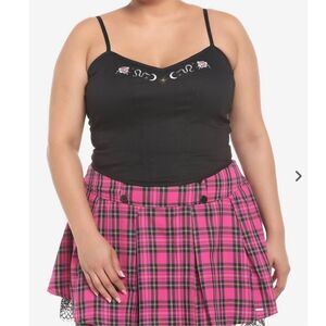 The School For Good And Evil Nevers Corset Top Plus Size 1 embroidered black Nwo